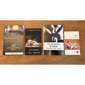 Four French-Language Books by The Marquis De Sade